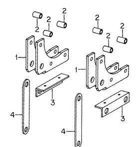 Rear Hanger Bracket Extension Diagram and Parts List for 1914 145986100-145986399-146986100-146986399 Cub Cadet Lawn Tractor